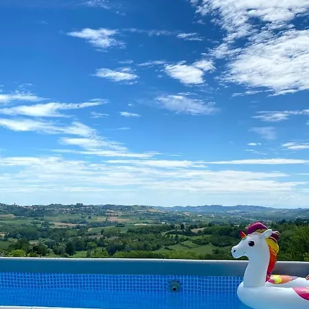 Casa Di Nonna Ines 1 - Hideaway In Monferrato Con Vista Sulle Colline, Solarium E Piscina Gabiano
