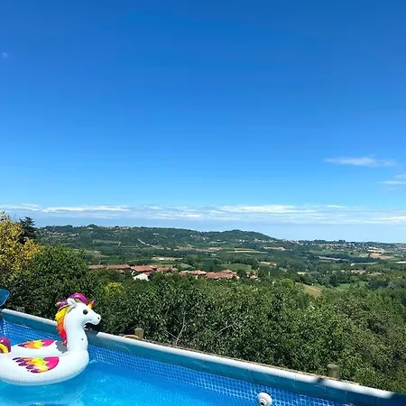 Tatil Evi Casa Di Nonna Ines 1 - Hideaway In Monferrato Con Vista Sulle Colline, Solarium E Piscina
